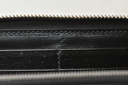 グッチ 財布 673003 インターロッキングG GGスプリーム 長財布 ラウンドファスナー GGグレー/ブラック メンズ レディース GUCCI【中古】