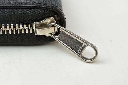 グッチ 財布 673003 インターロッキングG GGスプリーム 長財布 ラウンドファスナー GGグレー/ブラック メンズ レディース GUCCI【中古】