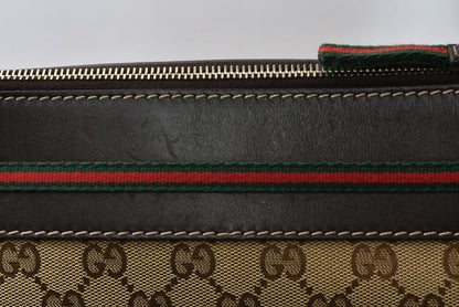 グッチ ショルダーバッグ GUCCI シェリーライン ウェブリボン GGブラウン/ベージュ 257065 ブラウン/茶 レッド/グリーン レディース 【中古】