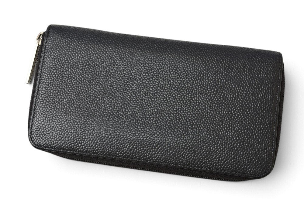 シャネル 財布 CHANEL 長財布/ラウンドファスナー キャビアスキン ブラック/シルバー A50071【中古】