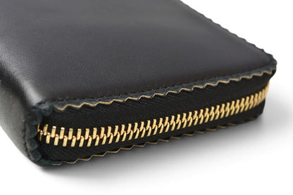 ロエベ 財布 ヴィンテージ LOEWE 長財布 アナグラム ラムレザー ブラック/パープル タッセル【中古】