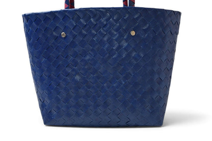 マルニ トートバッグ MARNI ボラバスケット フラワー柄 ピクニックバッグ 編み込み ウルトラマリン/ローズ 花柄 かごバッグ レディース【中古】
