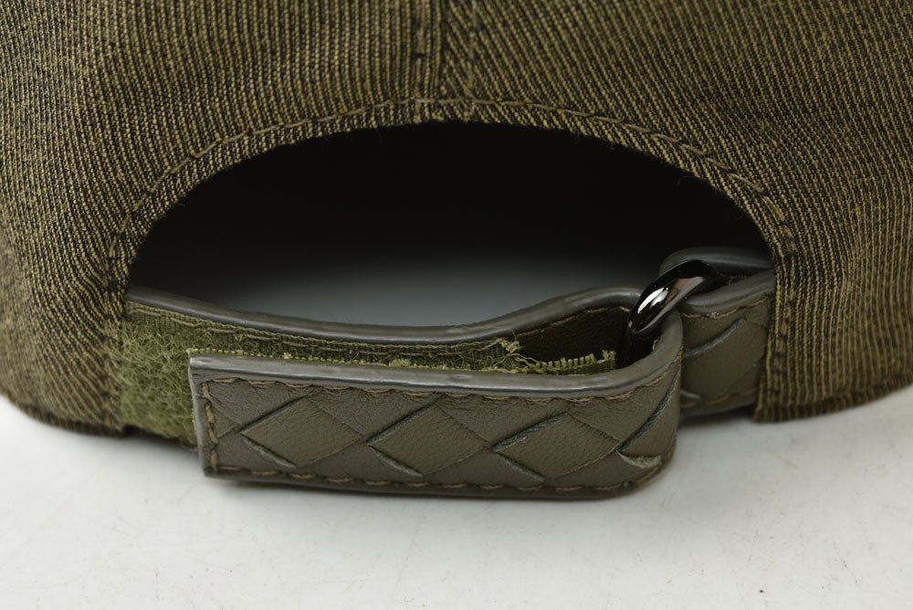 ボッテガヴェネタ キャップ/帽子 BOTTEGA VENETA メンズ ベースボールキャップ アーミーグリーン 495486【中古】