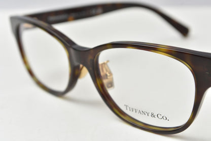 ティファニー メガネ Tiffany & Co. TF2263-D スクエア型 セルフレーム フルリム クリングス アジアンフィット ロゴ アイウェア レディース【中古】