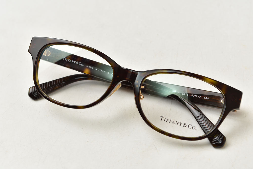 ティファニー メガネ Tiffany & Co. TF2263-D スクエア型 セルフレーム フルリム クリングス アジアンフィット ロゴ アイウェア レディース【中古】