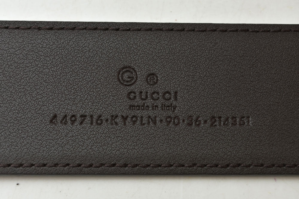 グッチ ベルト ユニセックス GUCCI GGブラウン/ベージュ 449716 サイズ90 アパレル【中古】