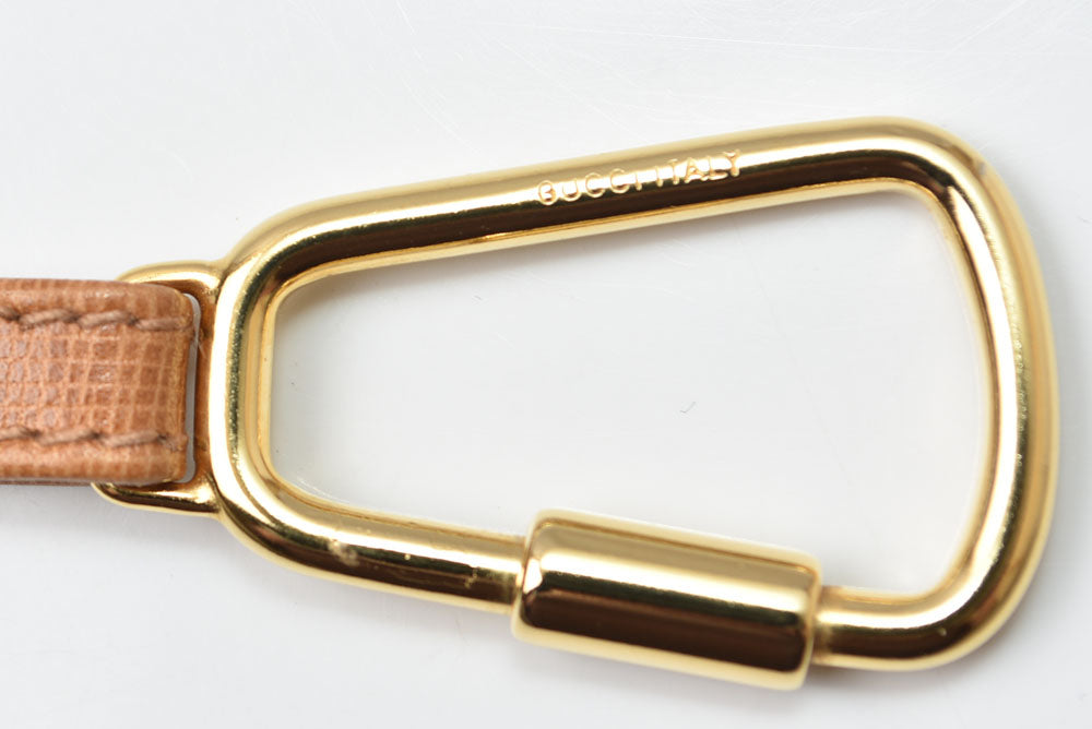 グッチ キーリング/キーホルダー GUCCI ヴィンテージ オールドグッチ クレストプレート ゴールド【中古】