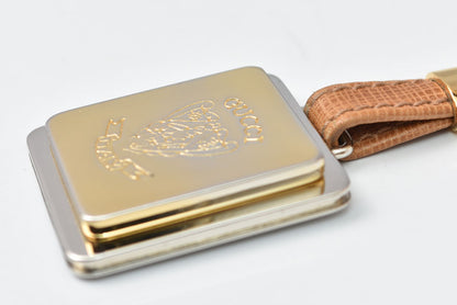 グッチ キーリング/キーホルダー GUCCI ヴィンテージ オールドグッチ クレストプレート ゴールド【中古】