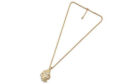 イヴサンローラン ネックレス/ペンダント ユニセックス YVES SAINT LAURENT ヴィンテージゴールド リーフモチーフ YSL【中古】