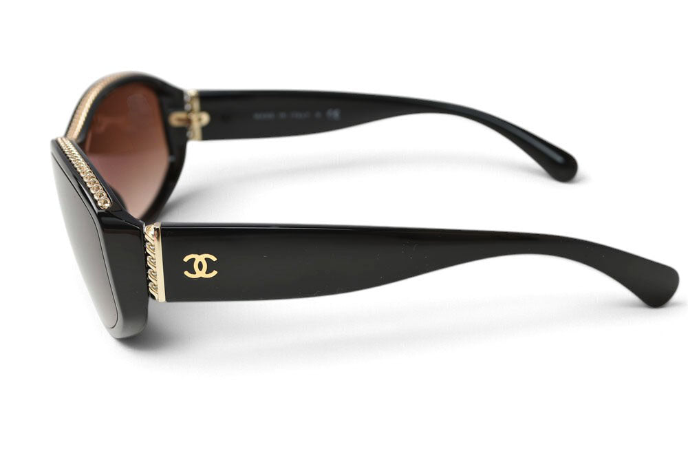 シャネル サングラス/アイウェア CHANEL ココマーク チェーンモチーフ/ブラック 6052 ブラック レディース【中古】