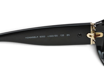 シャネル サングラス/アイウェア CHANEL ココマーク チェーンモチーフ/ブラック 6052 ブラック レディース【中古】