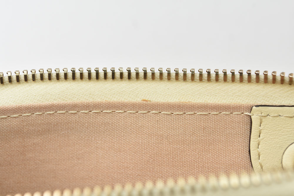 クロエ コインケース/キーケース/カードケース Chloe ALPHABET アルファベット キーリング付 ミニ財布 レザー クリーム レディース【中古】