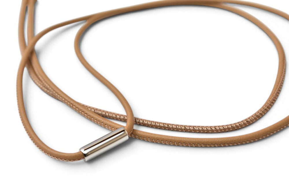 エルメス チョーカー/ネックレス HERMES Hエキップ バッファローホーン Hロゴ ソンジュ ピンク/ベージュ レディース 【中古】