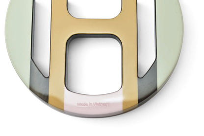 エルメス チョーカー/ネックレス HERMES Hエキップ バッファローホーン Hロゴ ソンジュ ピンク/ベージュ レディース 【中古】