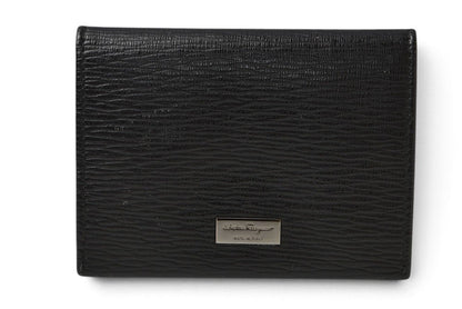 フェラガモ カードケース Salvatore Ferragamo 667062 型押しカーフ 名刺入れ NERO ブラック 黒 メンズ/レディース 【中古】