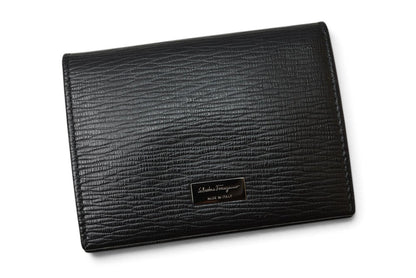 フェラガモ カードケース Salvatore Ferragamo 667062 型押しカーフ 名刺入れ NERO ブラック 黒 メンズ/レディース 【中古】