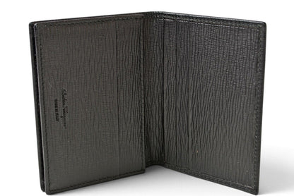 フェラガモ カードケース Salvatore Ferragamo 667062 型押しカーフ 名刺入れ NERO ブラック 黒 メンズ/レディース 【中古】
