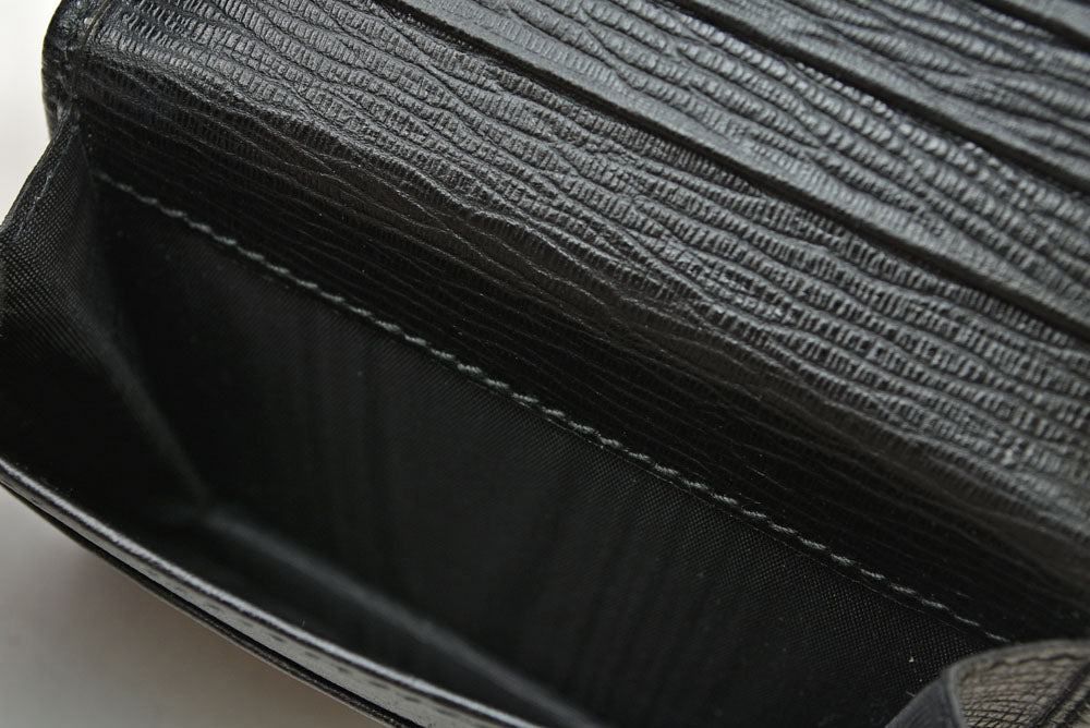 フェラガモ カードケース Salvatore Ferragamo 667062 型押しカーフ 名刺入れ NERO ブラック 黒 メンズ/レディース 【中古】
