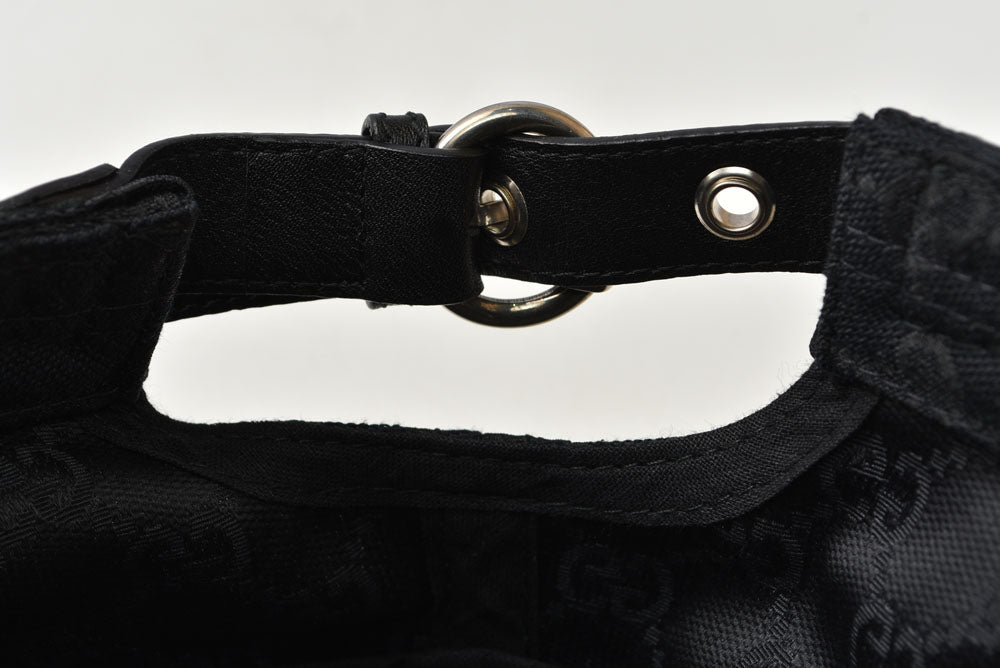 グッチ 帽子 GUCCI 200037 GG柄 ワークキャップ ミリタリーキャップ ブラック 黒 XLサイズ メンズ レディース 【中古】