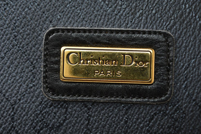 クリスチャンディオール クラッチバッグ ヴィンテージ Christian Dior ハニカム柄 セカンドバッグ ポーチ PVC ブラック 黒 レディース/メンズ【中古】