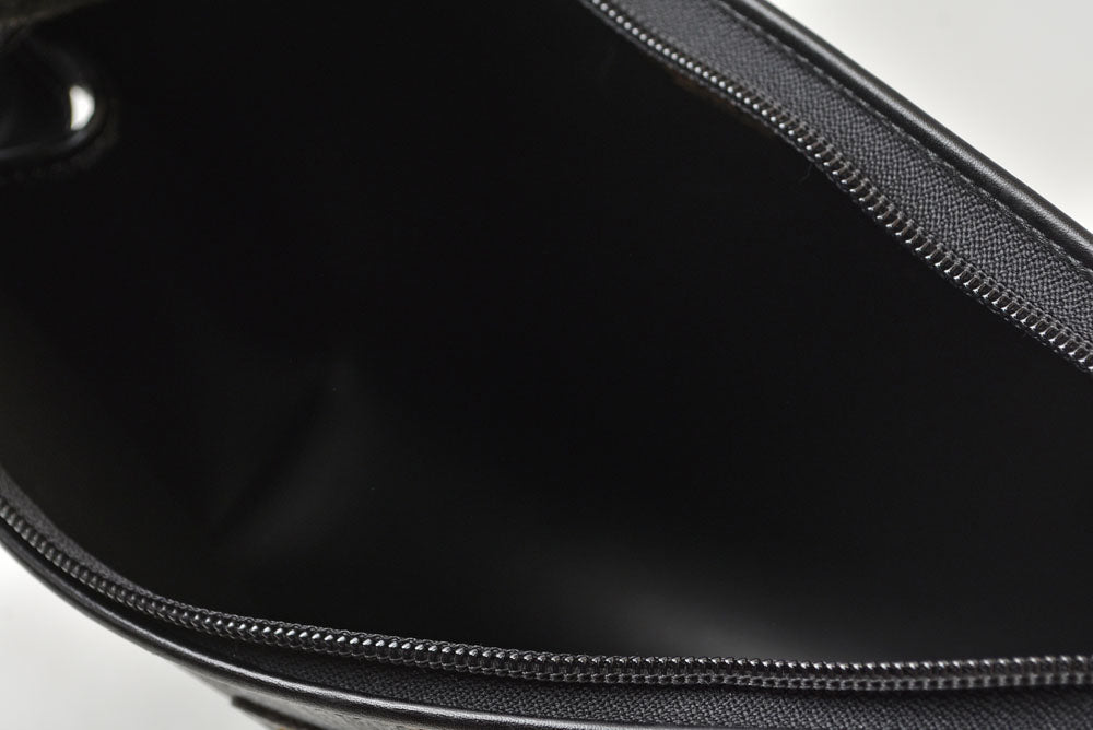 クリスチャンディオール クラッチバッグ ヴィンテージ Christian Dior ハニカム柄 セカンドバッグ ポーチ PVC ブラック 黒 レディース/メンズ【中古】
