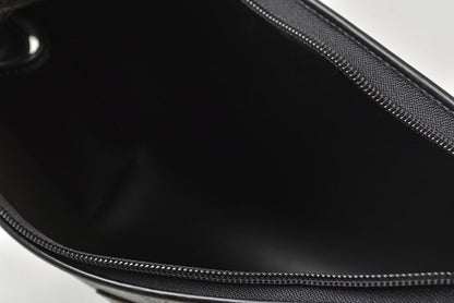 クリスチャンディオール クラッチバッグ ヴィンテージ Christian Dior ハニカム柄 セカンドバッグ ポーチ PVC ブラック 黒 レディース/メンズ【中古】