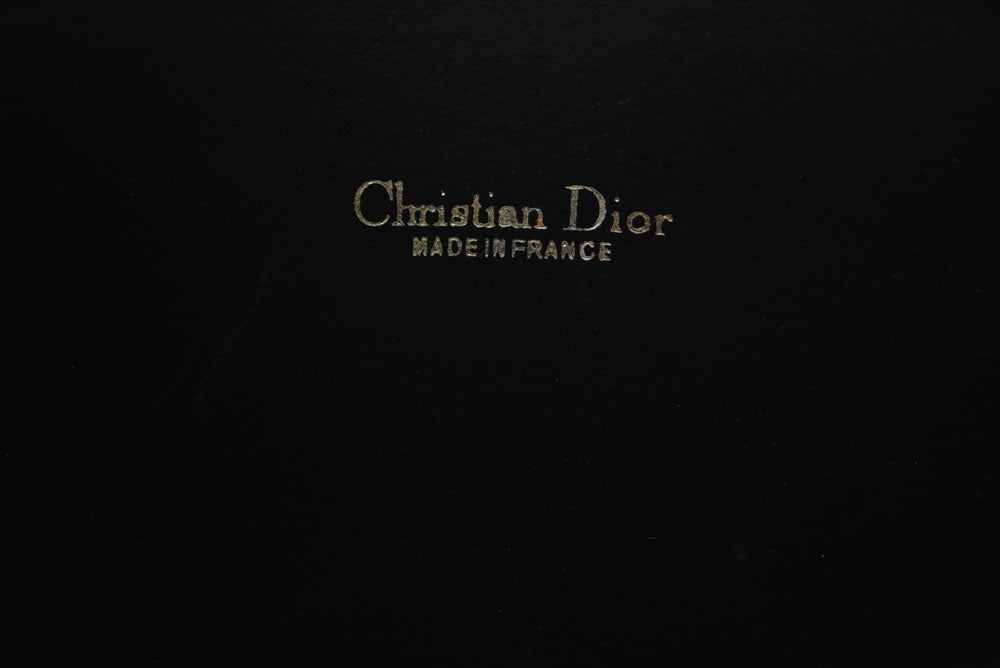クリスチャンディオール クラッチバッグ ヴィンテージ Christian Dior ハニカム柄 セカンドバッグ ポーチ PVC ブラック 黒 レディース/メンズ【中古】