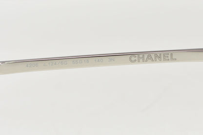 シャネル サングラス CHANEL 4206 アイウェア シルバー マーブル/ブルー/グリーン レディース【中古】