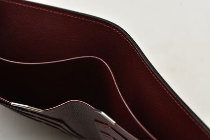 カルティエ 折財布/二つ折り財布 ヴィンテージ Cartier 札入れ メンズ マスト ドゥ カルティエ ブラック/ボルドー【中古】