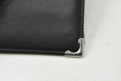 カルティエ 折財布/二つ折り財布 ヴィンテージ Cartier 札入れ メンズ マスト ドゥ カルティエ ブラック/ボルドー【中古】