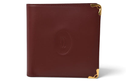 カルティエ 折財布/二つ折り財布 ヴィンテージ Cartier メンズ マスト ドゥ カルティエ ボルドー 73184192【中古】