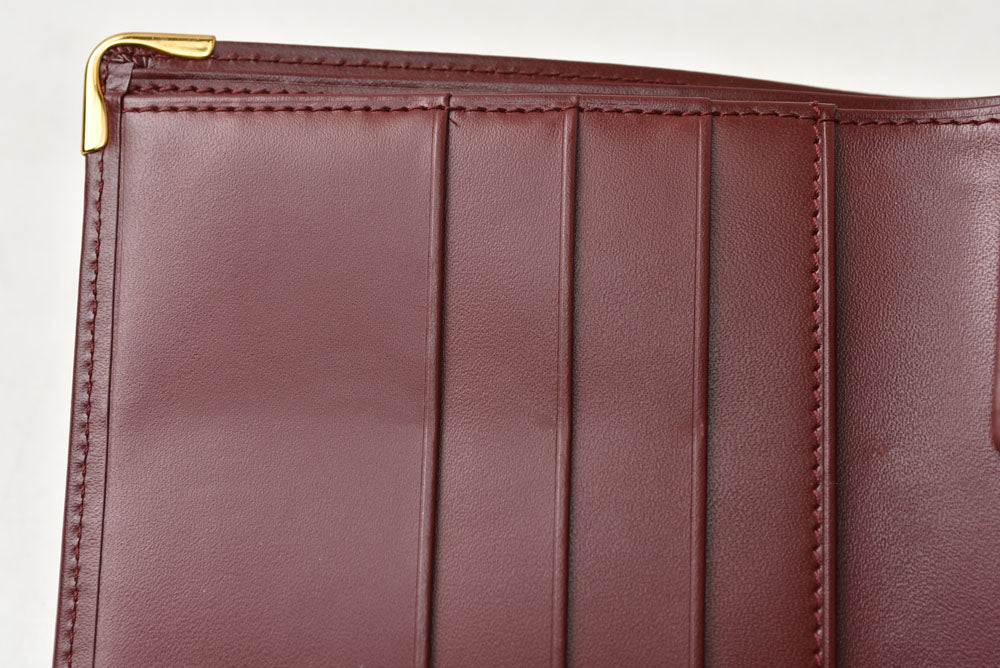カルティエ 折財布/二つ折り財布 ヴィンテージ Cartier メンズ マスト ドゥ カルティエ ボルドー 73184192【中古】