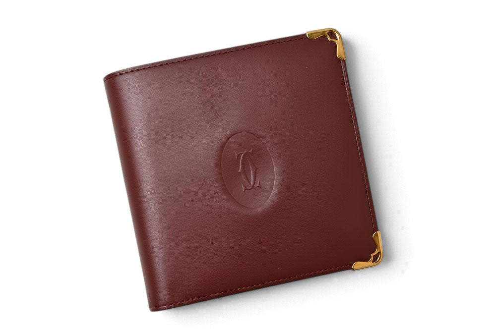 カルティエ 折財布/二つ折り財布 ヴィンテージ Cartier メンズ マスト ドゥ カルティエ ボルドー 73184192【中古】