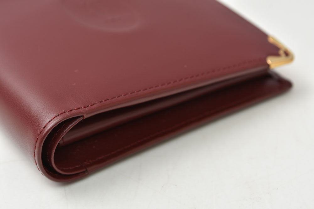 カルティエ 折財布/二つ折り財布 ヴィンテージ Cartier メンズ マスト ドゥ カルティエ ボルドー 73184192【中古】