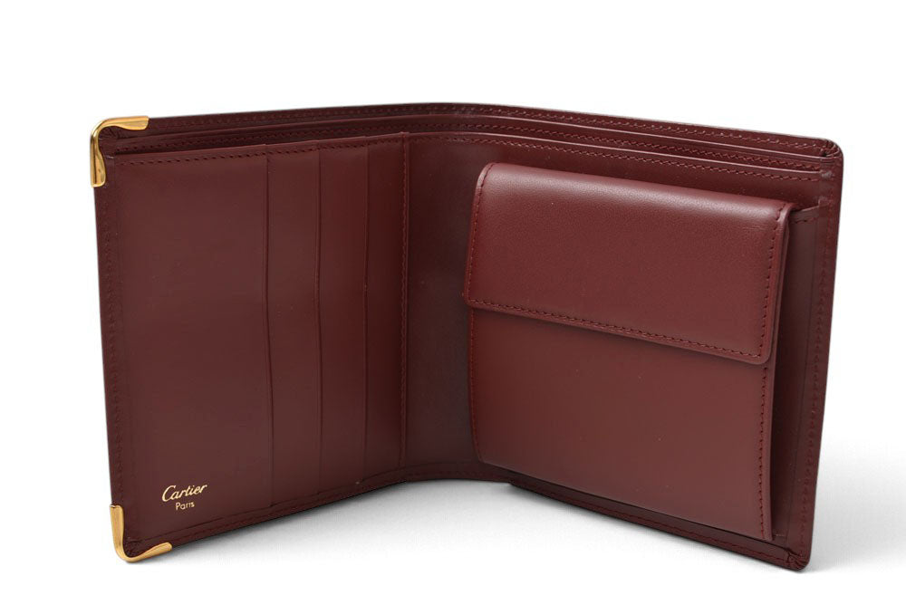 カルティエ 折財布/二つ折り財布 ヴィンテージ Cartier メンズ マスト ドゥ カルティエ ボルドー 73184192【中古】