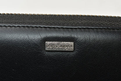 ドルチェアンドガッバーナ 財布 DOLCE&GABBANA/ドルガバ 長財布 ブラック メンズ/レディース【中古】