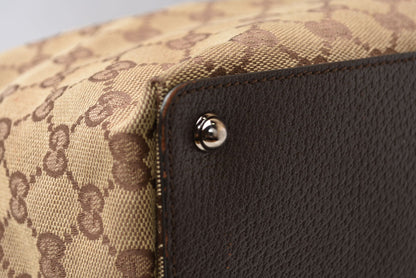 グッチ トートバッグ/ショッピングバッグ GUCCI 120838 GGキャンバス ベージュ ブラウン レディース メンズ A4収納可能【中古】