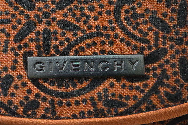 ジバンシィ ポーチ ミラー付 ノベルティ GIVENCHY ジバンシィ ポーチ ペイズリー 化粧ポーチ メイクポーチ 小物入れ ブラウン レディース 【中古】