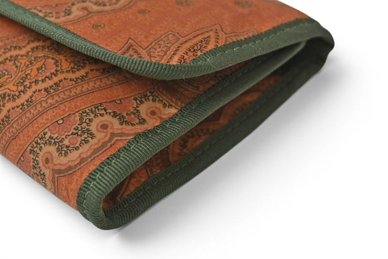エトロ 未使用 ポーチ/小物入れ/長財布 ETRO ヴィンテージ ペイズリー ブラウン/グリーン【中古】