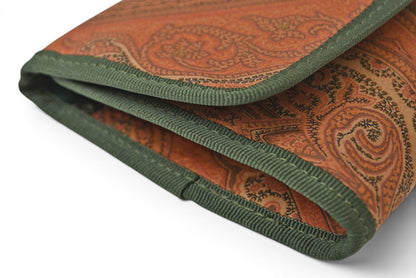 エトロ 未使用 ポーチ/小物入れ/長財布 ETRO ヴィンテージ ペイズリー ブラウン/グリーン【中古】