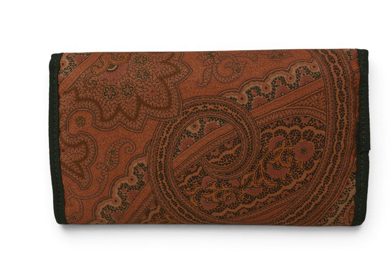 エトロ 未使用 ポーチ/小物入れ/長財布 ETRO ヴィンテージ ペイズリー ブラウン/グリーン【中古】