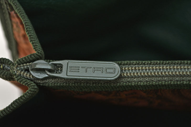 エトロ 未使用 ポーチ/小物入れ/長財布 ETRO ヴィンテージ ペイズリー ブラウン/グリーン【中古】