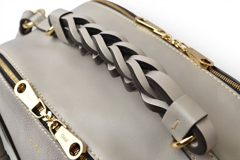 クロエ ショルダーバッグ Chloe ハンドバッグ ダリア ミディアム レザー 2way グレー【中古】