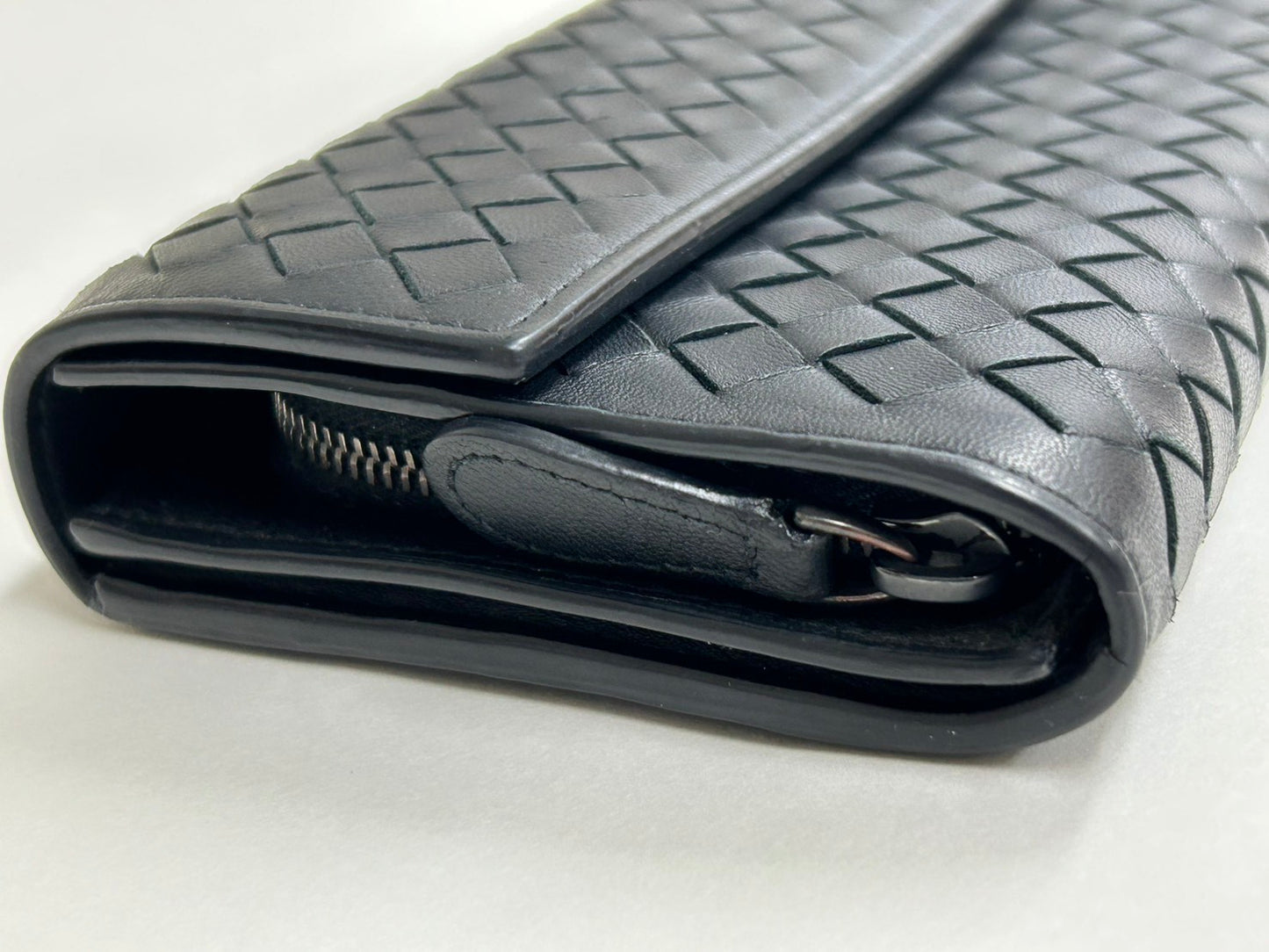 ボッテガヴェネタ 財布 BOTTEGA VENETA 長財布/コンチネンタルウォレット ブラック 150509【中古】