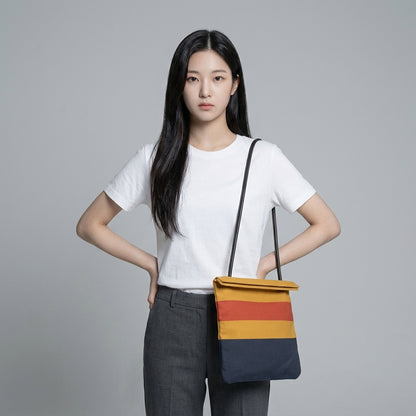 エルメス ショルダーバッグ HERMES サック アリーヌ MM トワルシェブロン スイフト ジョーヌ/オレンジ/マリン 【中古】