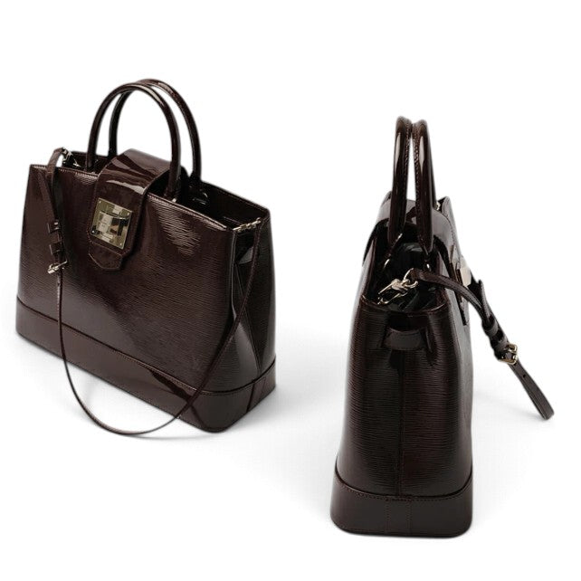 ルイヴィトン バッグ LOUIS VUITTON エピ ミラボーGM M40455 ブルンニュエレクトリック ダークパープル系 ハンドバッグ ショルダーバッグ 2WAY レディース 【中古】