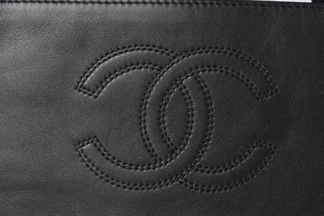シャネル ショルダーバッグ/トートバッグ A4 CHANEL ココマーク ラムレザー ブラック