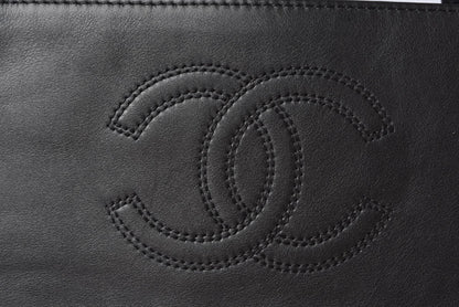 シャネル ショルダーバッグ/トートバッグ A4 CHANEL ココマーク ラムレザー ブラック
