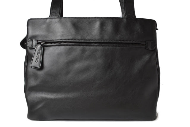シャネル ショルダーバッグ/トートバッグ A4 CHANEL ココマーク ラムレザー ブラック