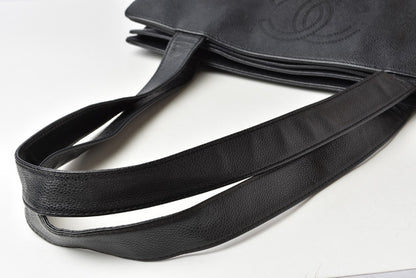 シャネル ショルダーバッグ/トートバッグ A4 CHANEL ココマーク キャビアスキン ブラック 中古